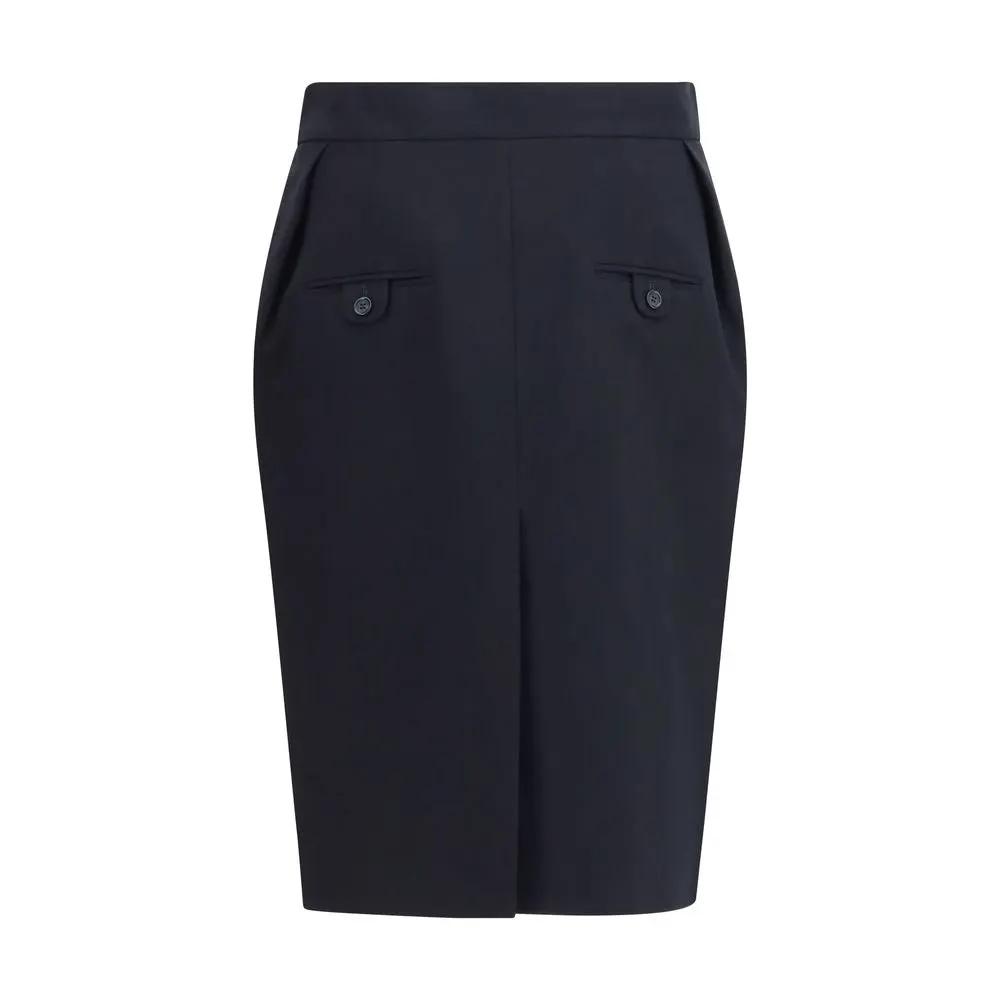 Magda Butrym Black Cotton Midi Skirt