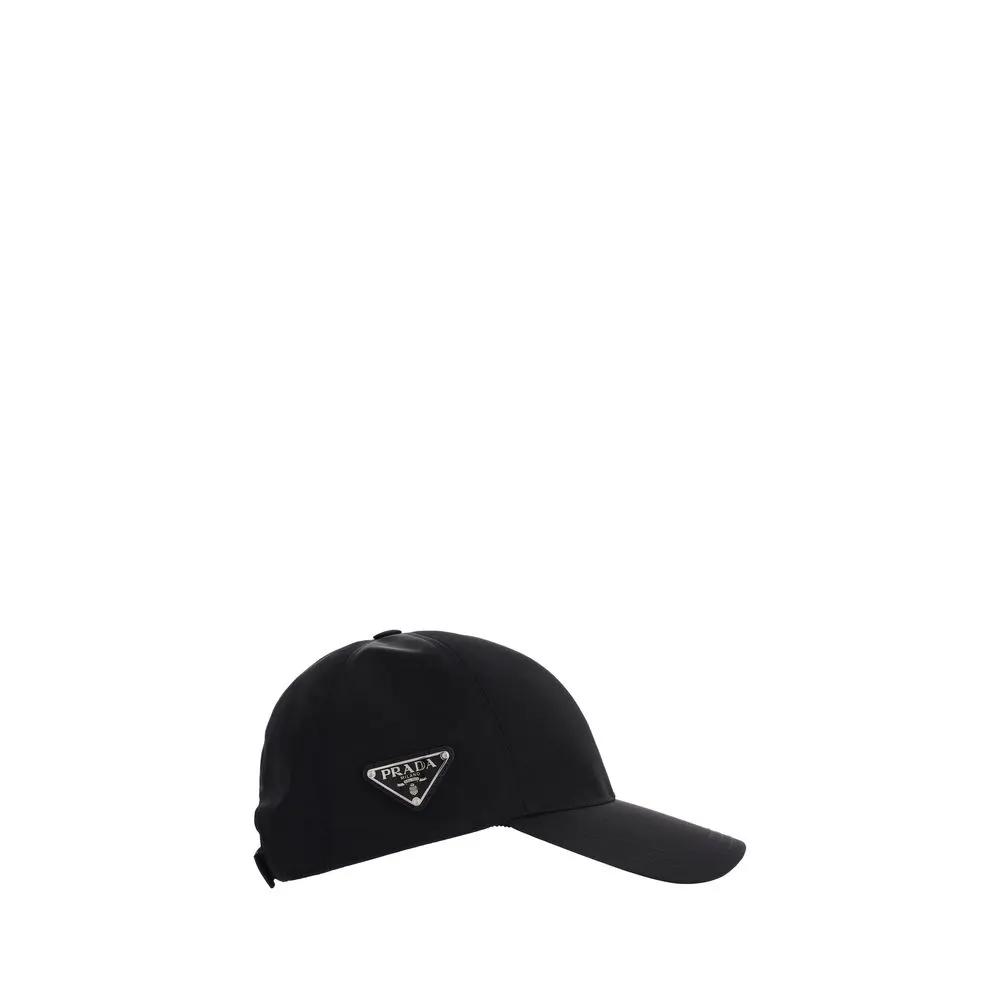 Prada Black Recycled Polyamide Cap (Baseball Hat)