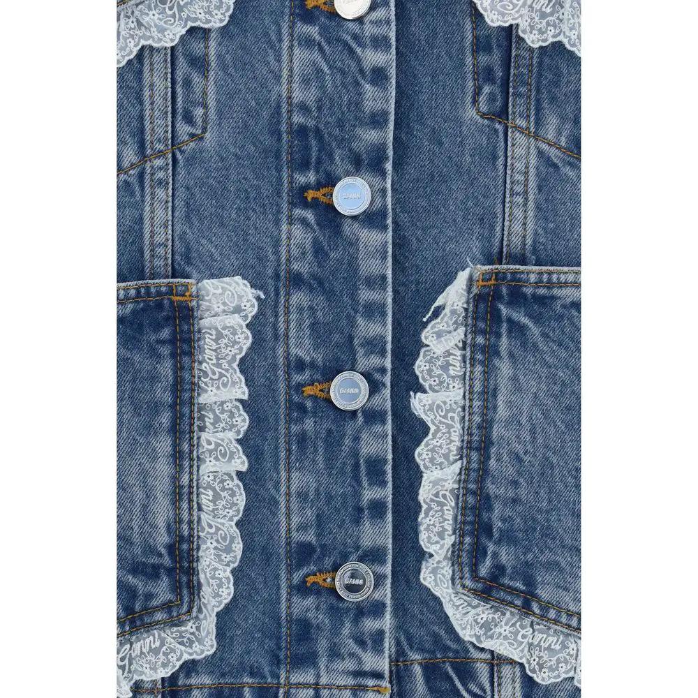 Ganni Blue Cotton Denim Jacket