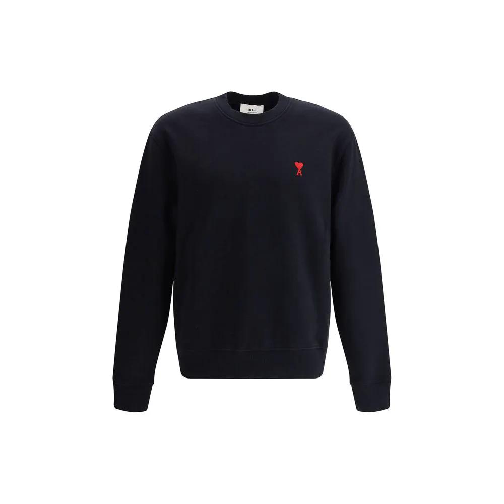 Ami Paris Black Cotton Sweatshirt