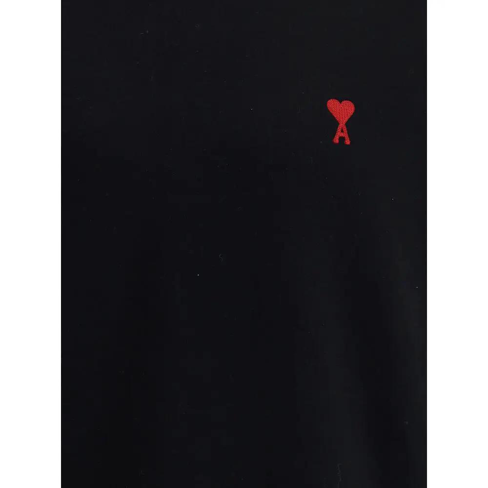 Ami Paris Black Cotton Sweatshirt