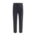 PT Torino Gray Wool Oves Aries Casual Pants