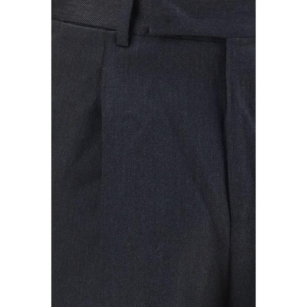 PT Torino Gray Wool Oves Aries Casual Pants