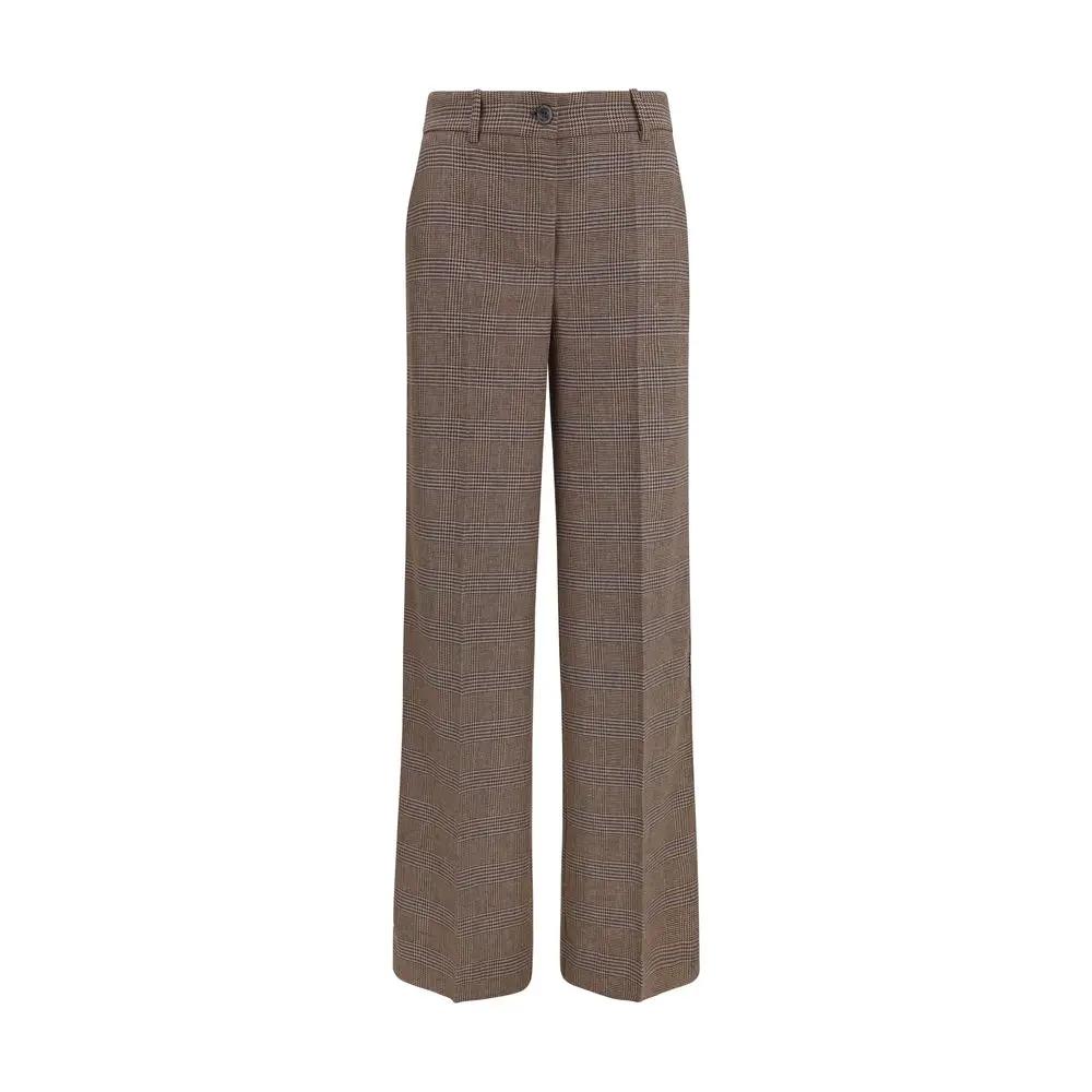 P.A.R.O.S.H. Brown Wool Oves Aries Casual Pants