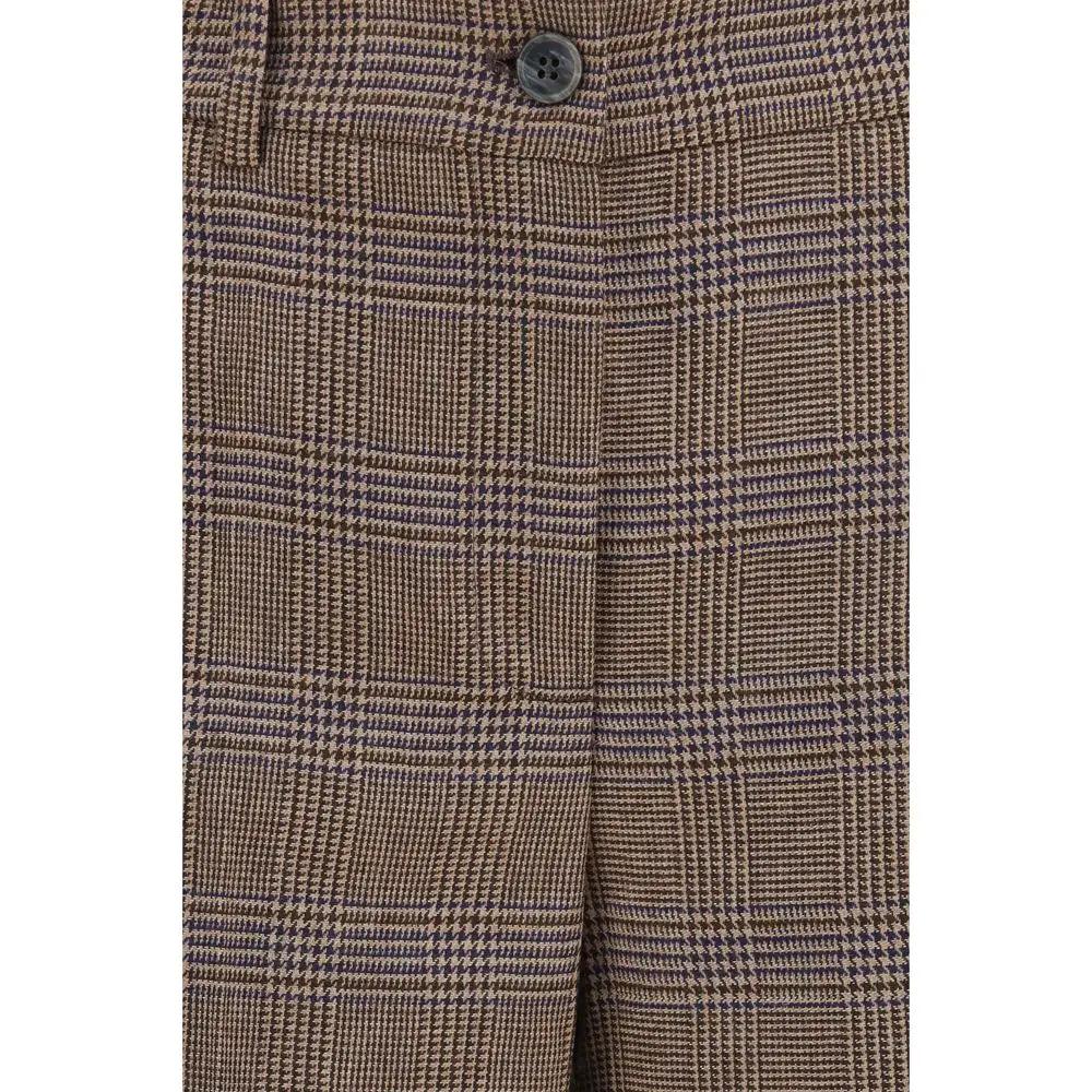 P.A.R.O.S.H. Brown Wool Oves Aries Casual Pants