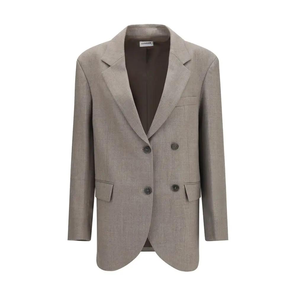 P.A.R.O.S.H. Beige Wool Oves Aries Blazer