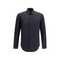 Giorgio Armani Black Cotton Dress Shirt