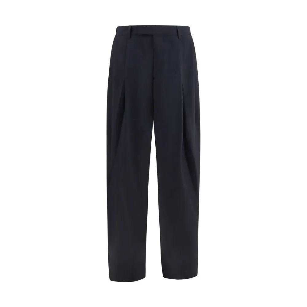 Giorgio Armani Blue Wool Oves Aries Dress Pants