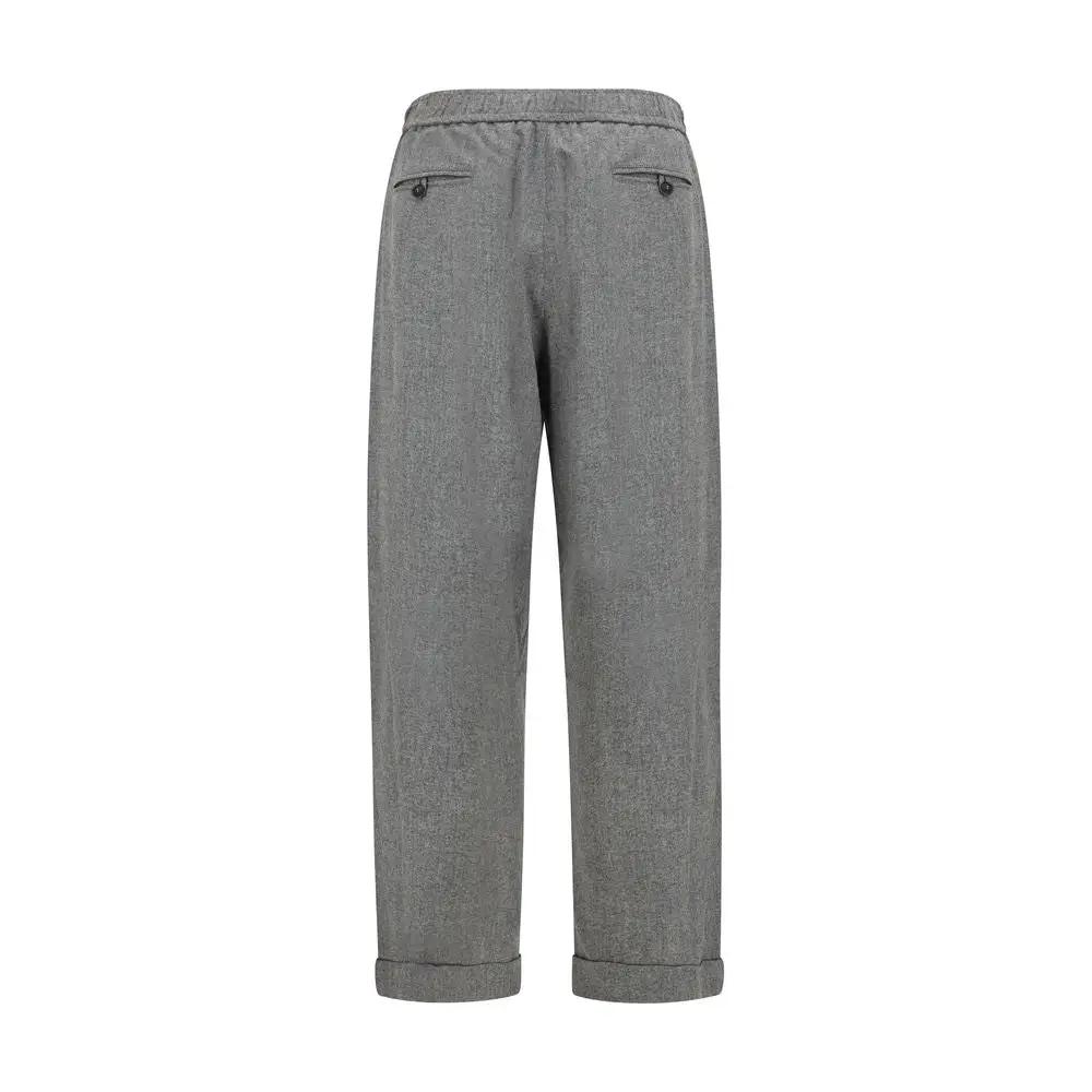 Giorgio Armani Gray Wool Oves Aries Casual Pants