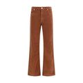 Haikure Brown Cotton Casual Pants