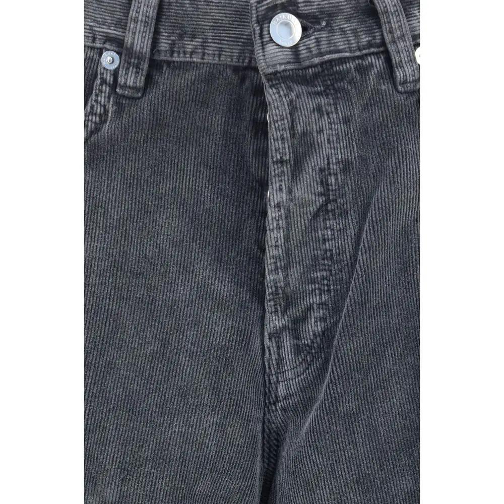 Haikure Gray Cotton Casual Pants