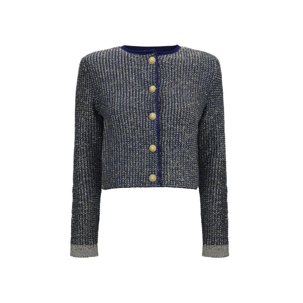 Balmain Blue Polyamide Cardigan