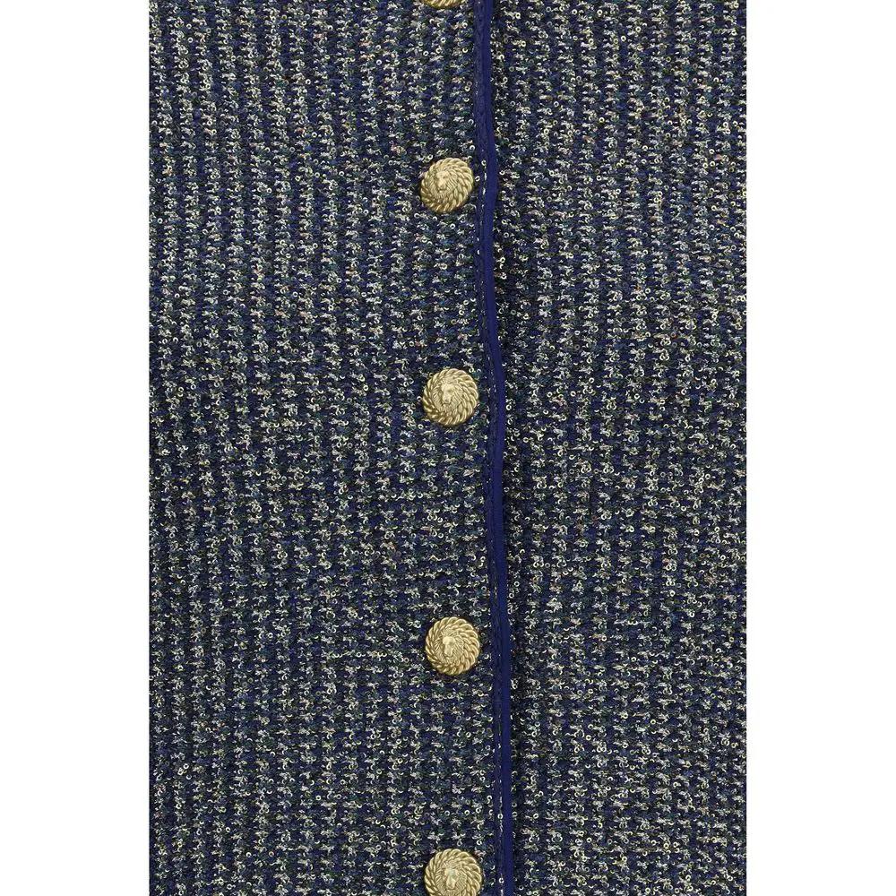 Balmain Blue Polyamide Cardigan