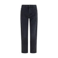 Balmain Black Cotton Straight-Leg Jeans