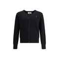 Ami Paris Black Wool Oves Aries Cardigan