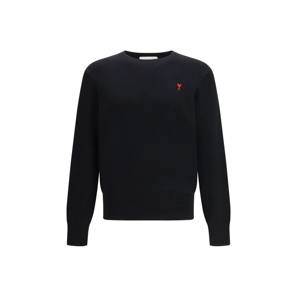Ami Paris Black Cotton Sweatshirt