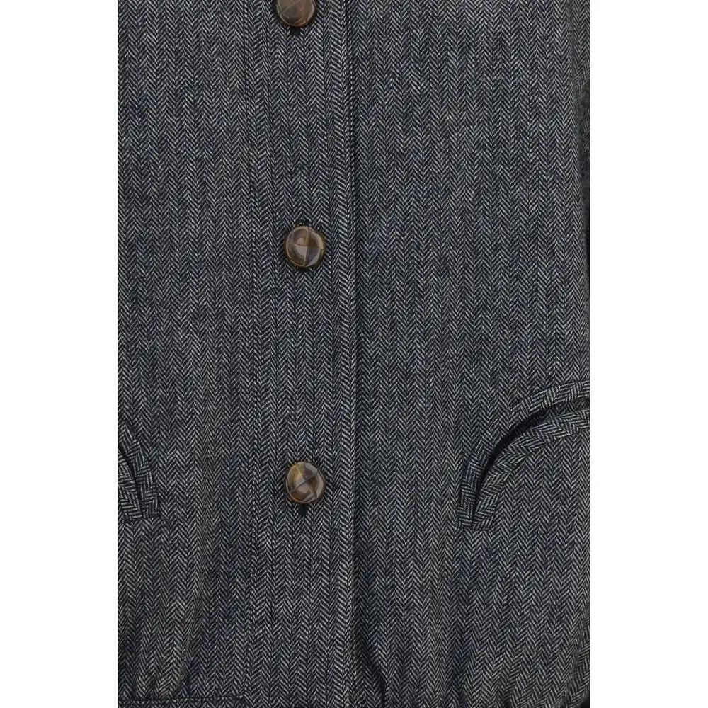 Blazé Milano Gray Wool Oves Aries Shell Jacket