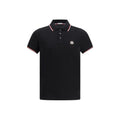 Moncler Black Cotton Polo Shirt