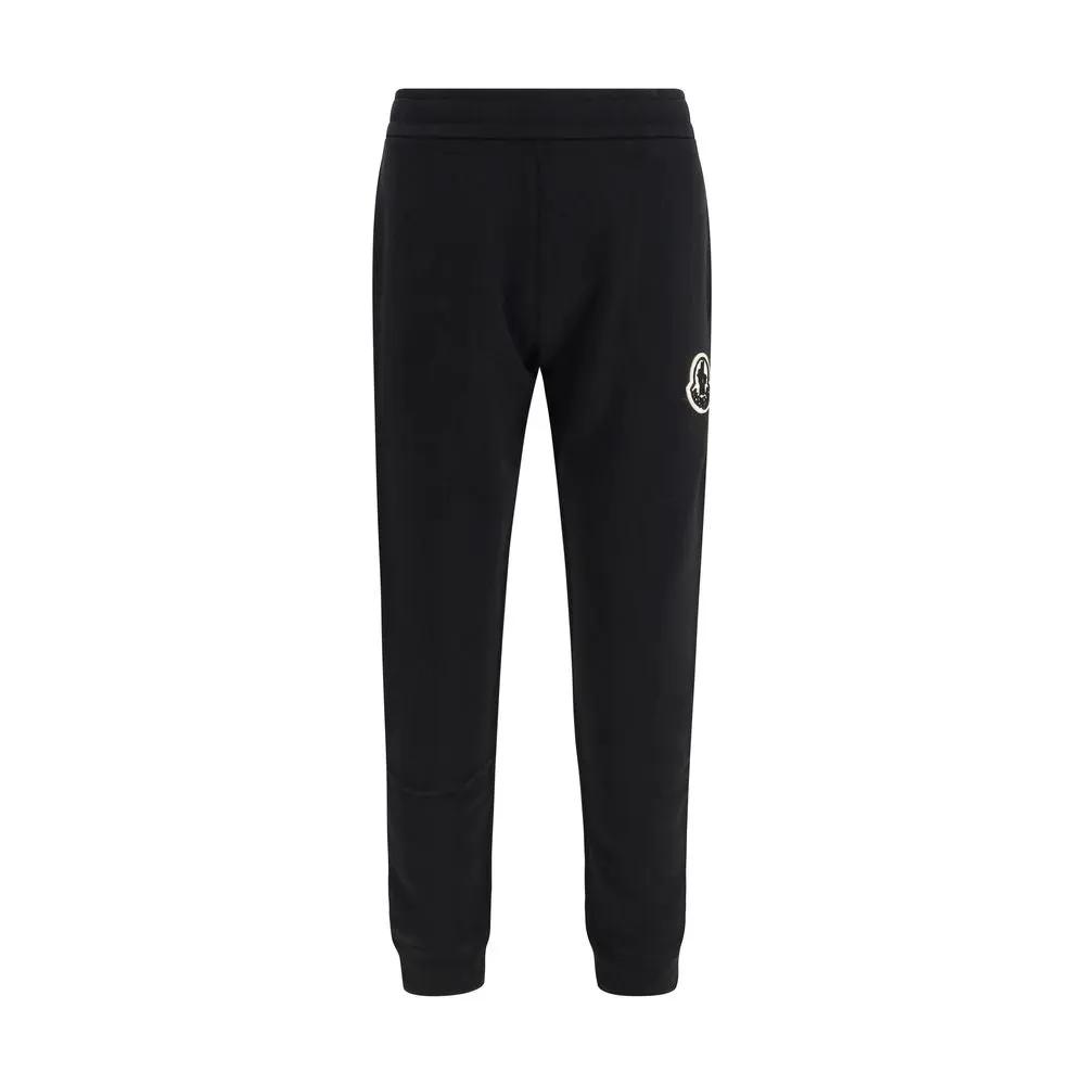 Moncler Black Cotton Athletic Pants