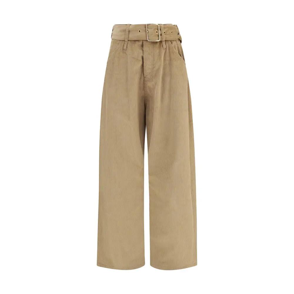Darkpark Darkpark Beige Cotton Casual Pants