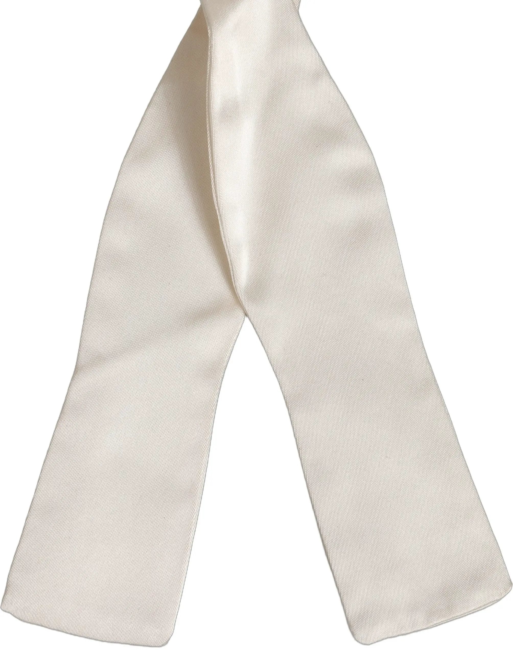 Dolce & Gabbana Hommes Blanc 100% Soie Nœud Papillon Réglable