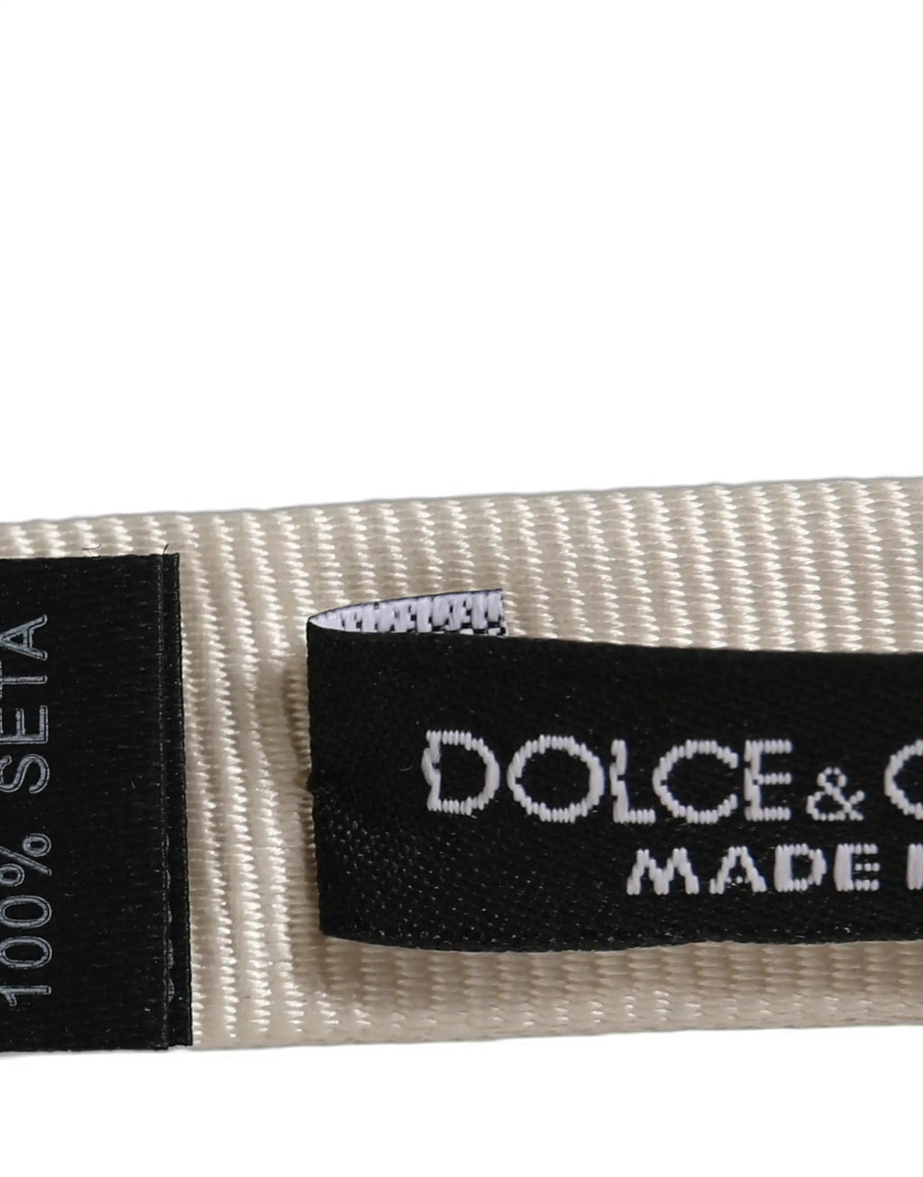 Nœud Papillon Dolce & Gabbana Homme Blanc 100% Soie Ajustable