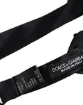 Dolce & Gabbana Men Black 100% Silk Adjustable Neck Papillon Bow Tie