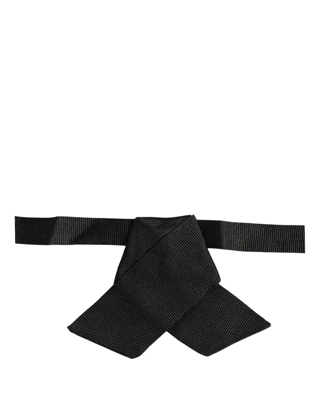 Dolce & Gabbana Men Black 100% SIlk Adjustable Neck Papillon Bow Tie
