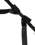 Dolce & Gabbana Men Black 100% SIlk Adjustable Neck Papillon Bow Tie