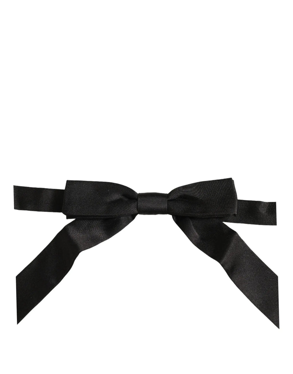 Dolce & Gabbana Men Black 100% SIlk Adjustable Neck Papillon Bow Tie