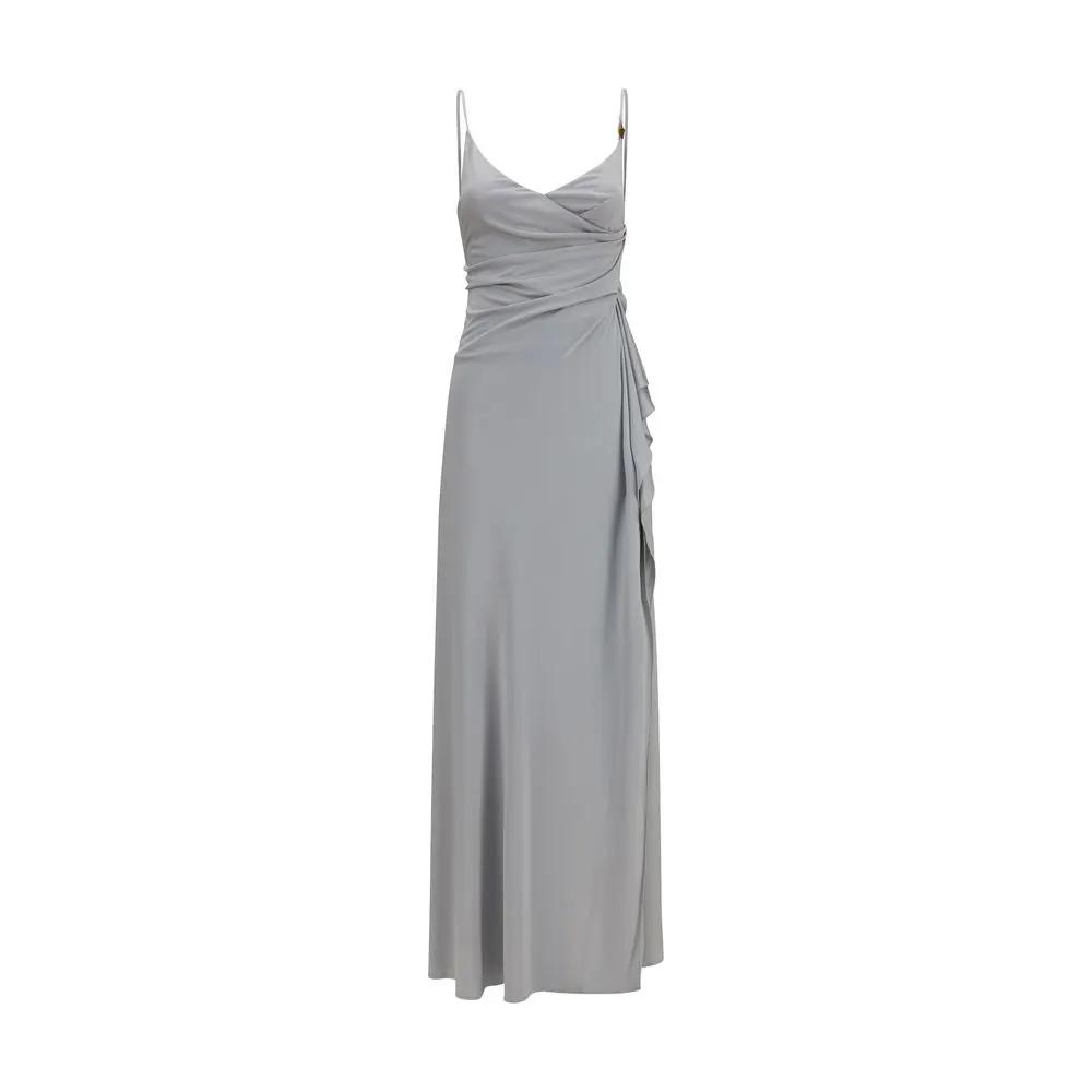 Robe décontractée Versace en viscose grise