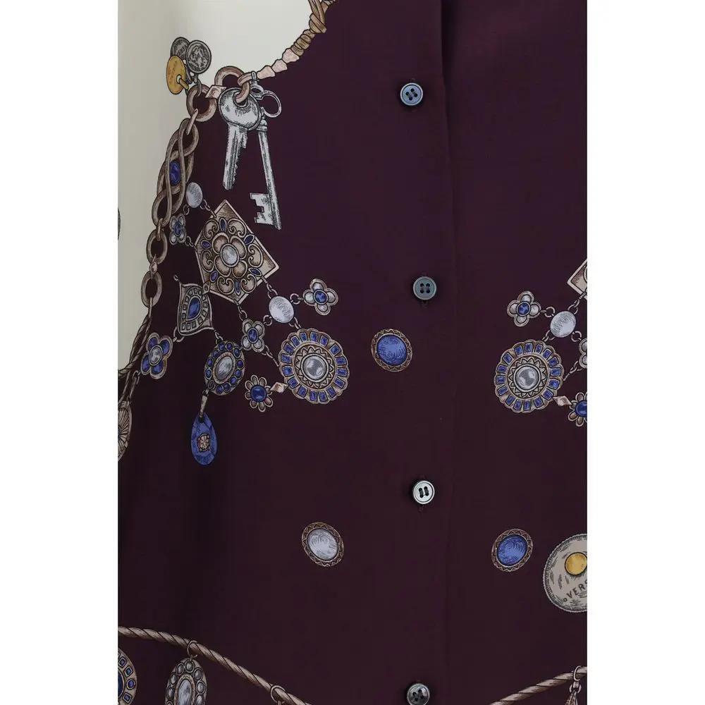 Versace Multicolor Silk Pattern Shirt