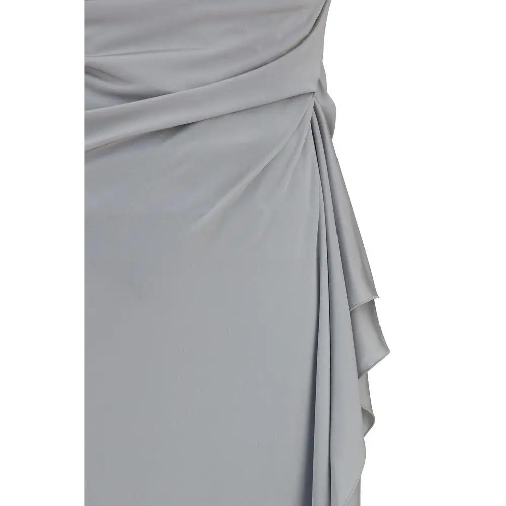 Robe décontractée Versace en viscose grise