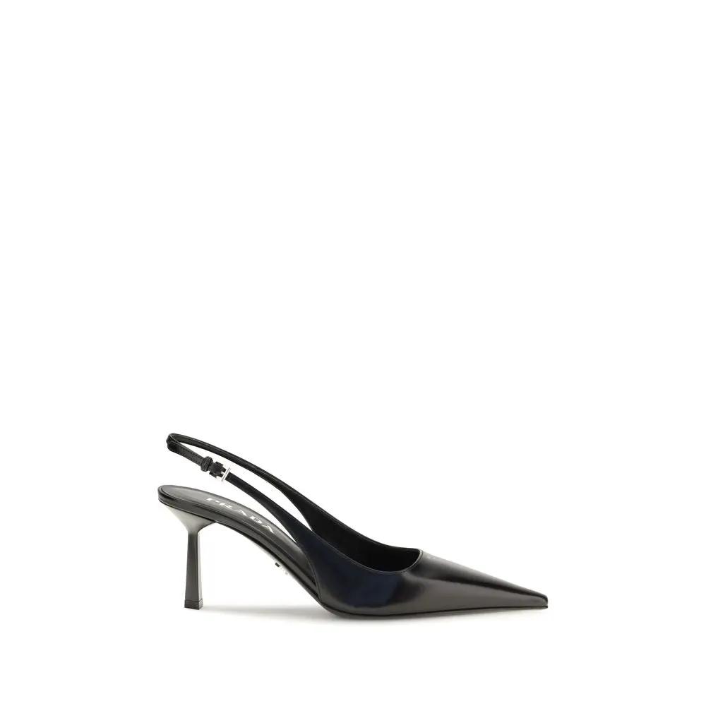 Escarpins Prada Bos Taurus en cuir de veau noir à talons hauts