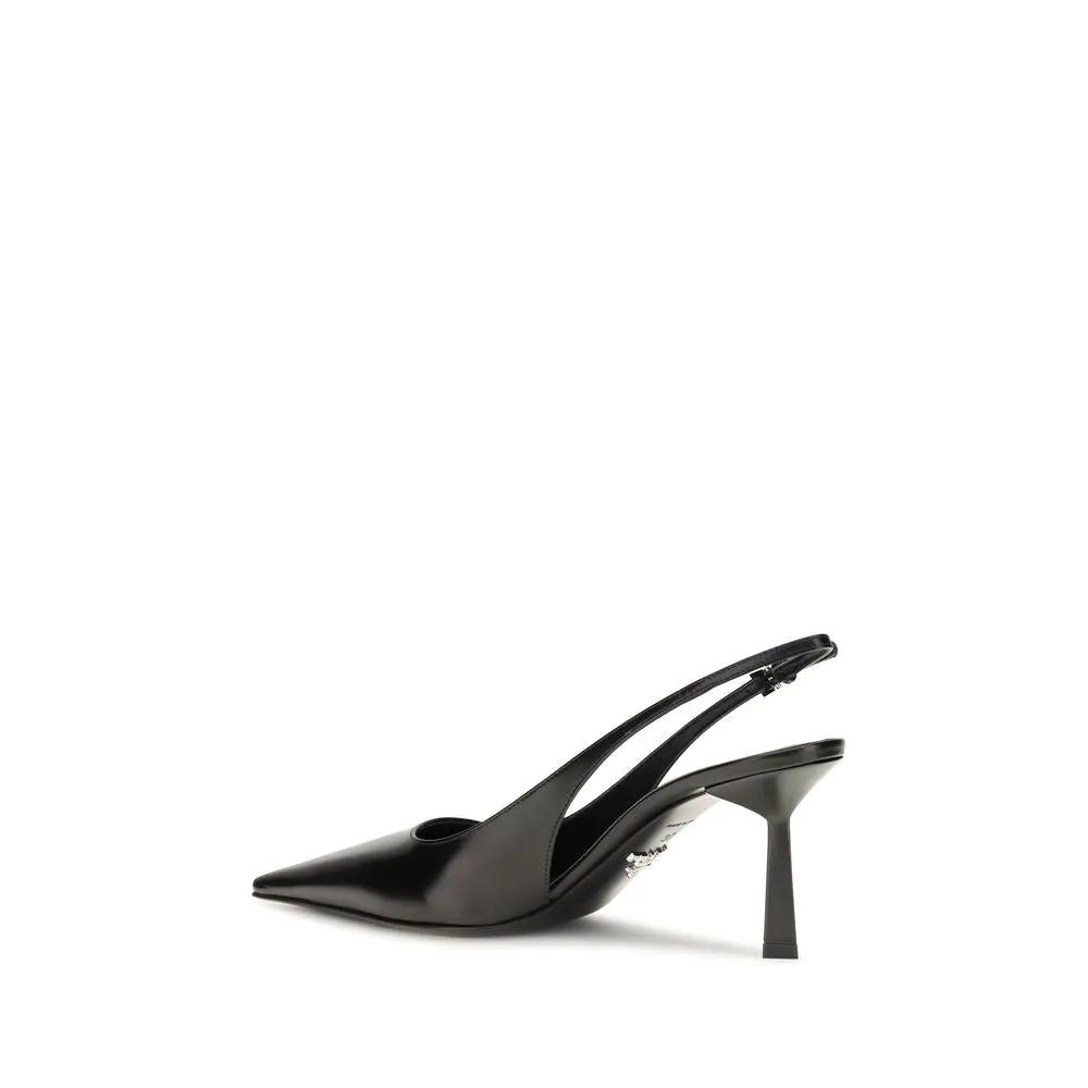 Escarpins Prada Bos Taurus en cuir de veau noir à talons hauts
