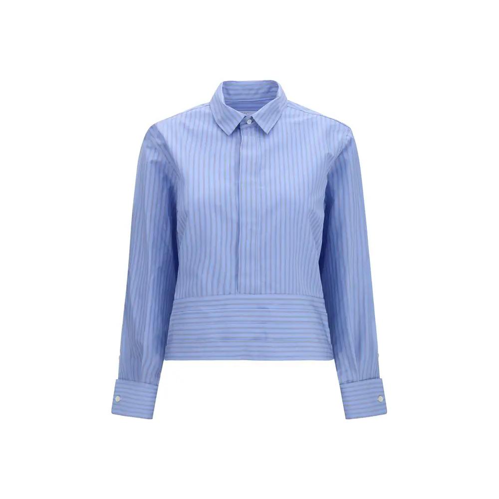 Chemise Sacai en coton bleu à motifs