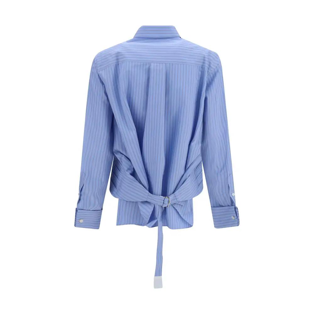Chemise Sacai en coton bleu à motifs