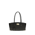 Sac bandoulière Ferragamo Bos Taurus en cuir de veau noir