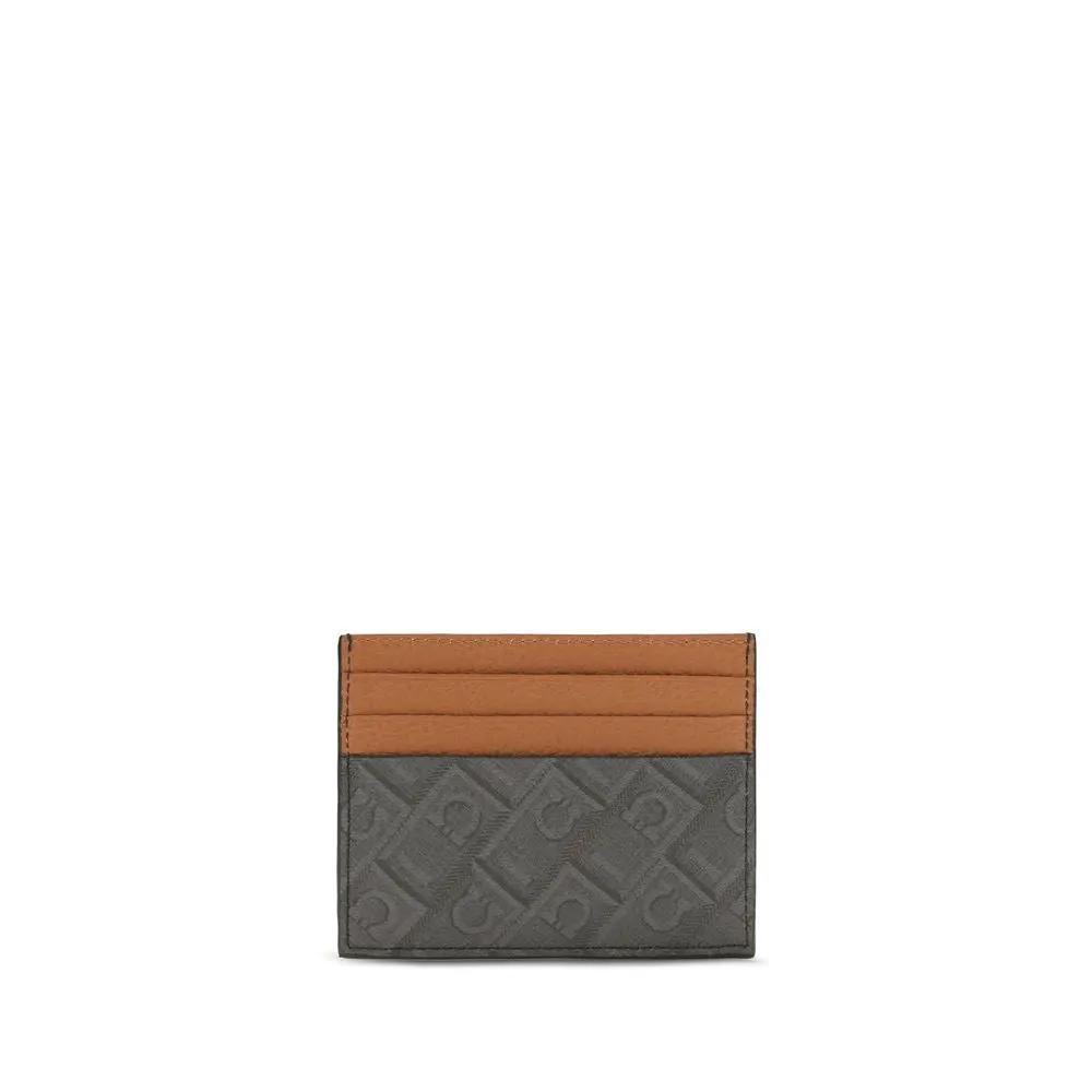Ferragamo Brown Calf Leather Bos Taurus Wallet
