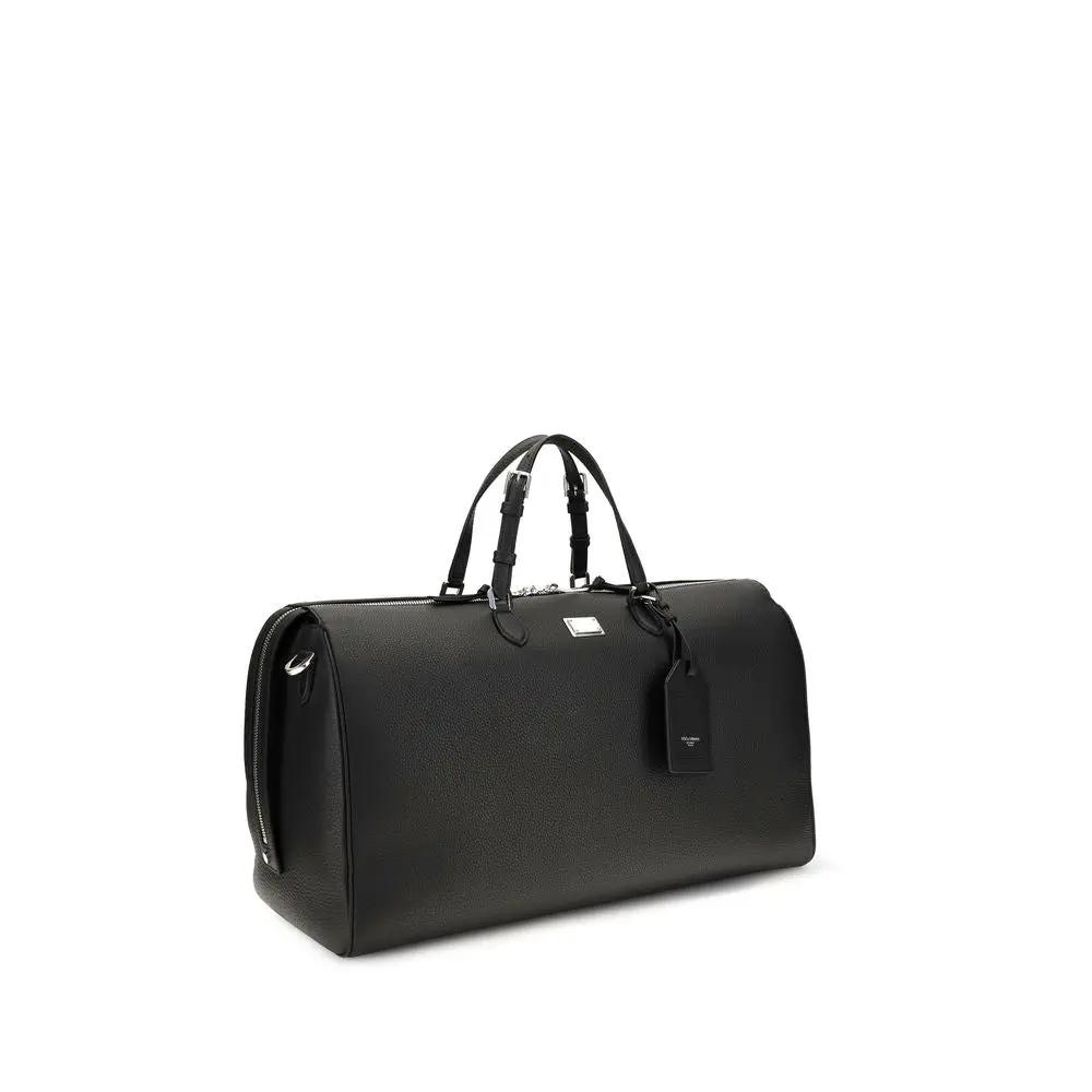 Porte-documents Dolce & Gabbana en cuir de veau noir