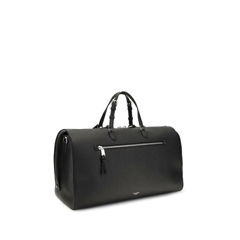 Porte-documents Dolce & Gabbana en cuir de veau noir