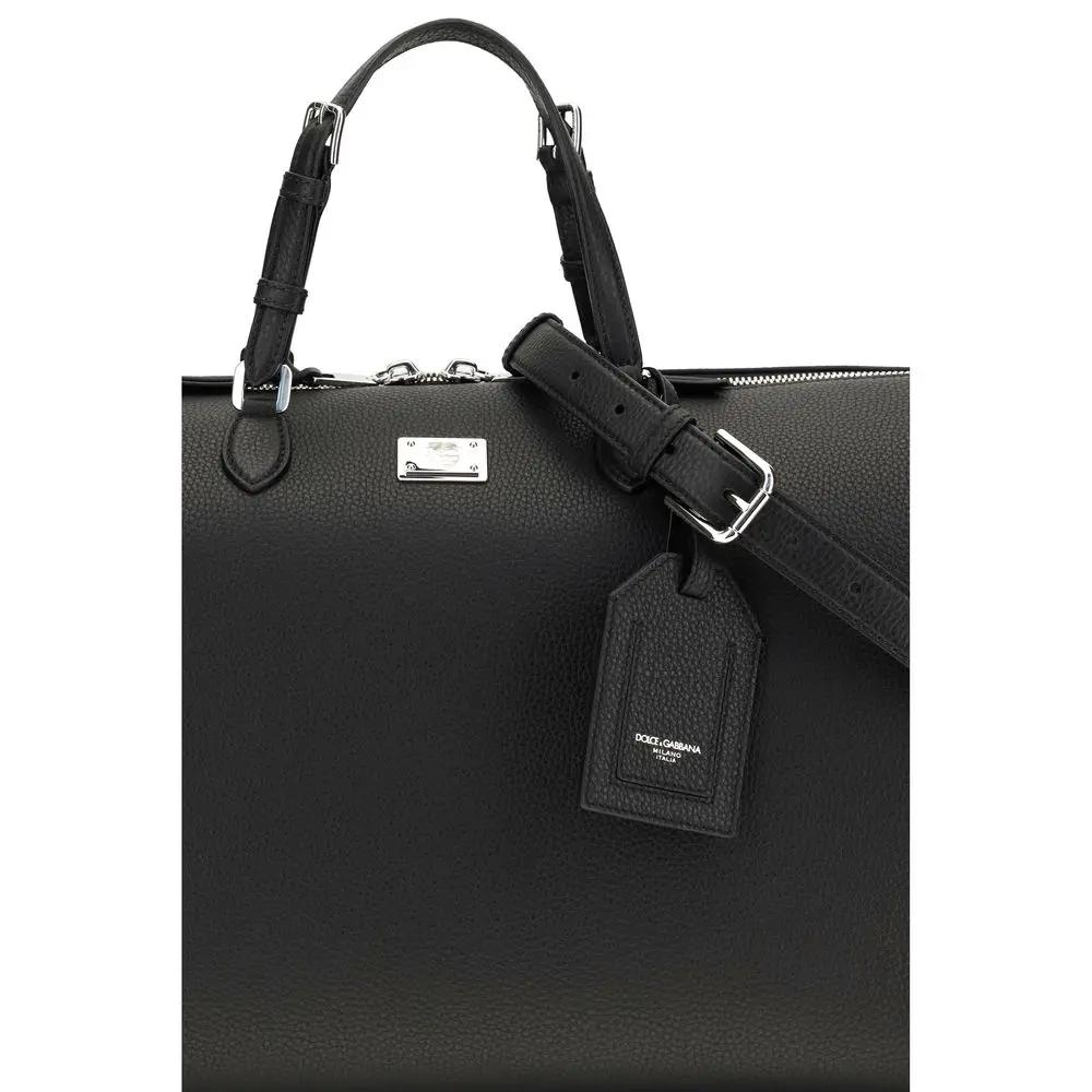 Porte-documents Dolce & Gabbana en cuir de veau noir