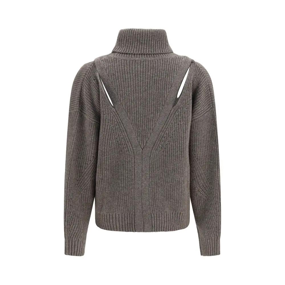 P.A.R.O.S.H. Sweat-shirt en laine beige Oves Aries
