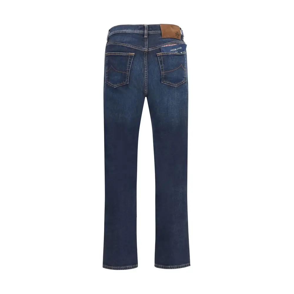 Jean droit en coton bleu Jacob Cohen