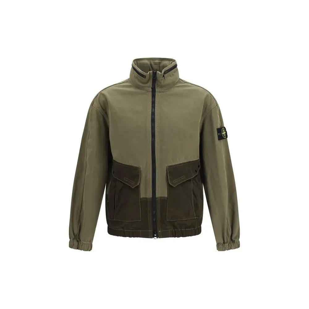 Stone Island Bicolor Cotton Shell Jacket