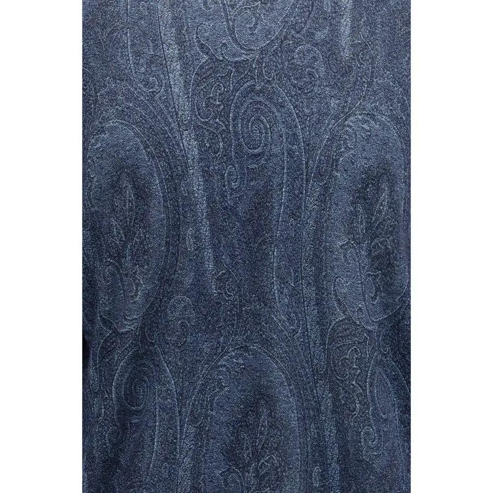 Col roulé Etro en soie bleue