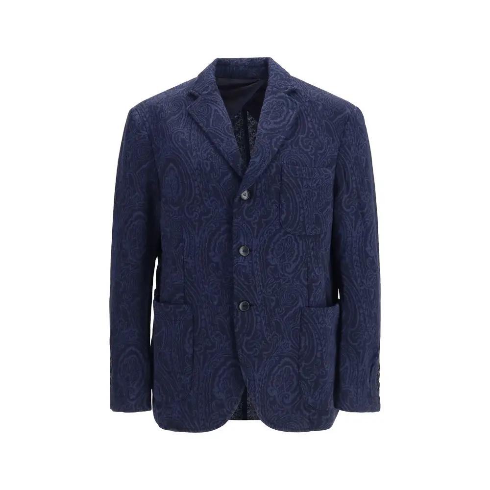 Veste Etro Bleu Laine Oves Aries