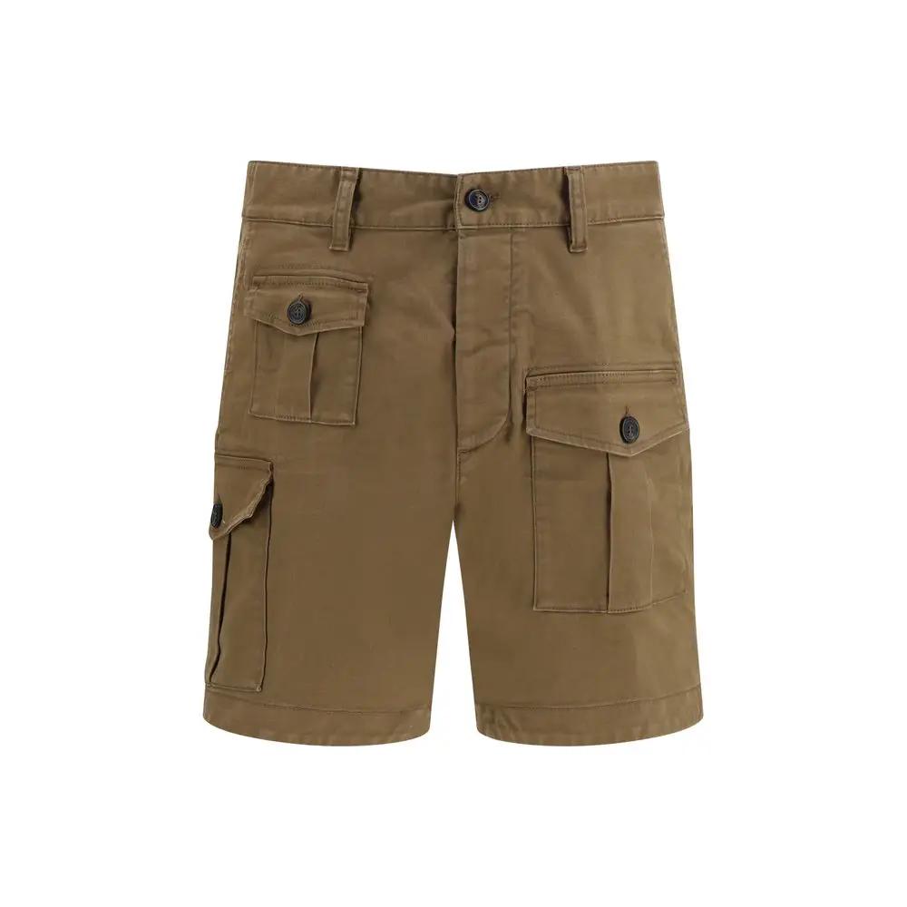 Short bermuda Dsquared² en coton marron