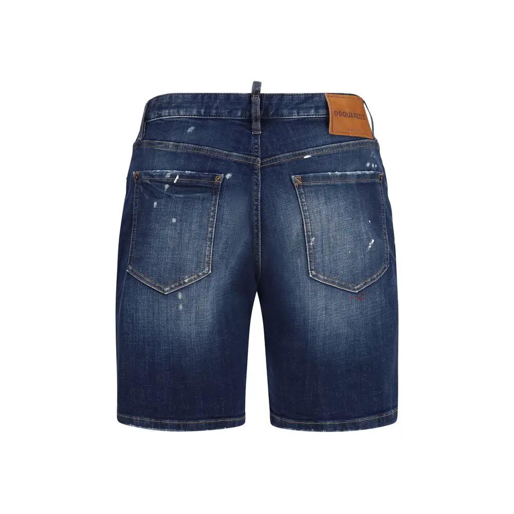 Short bermuda en coton bleu Dsquared²