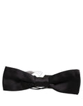 Dolce & Gabbana Men Black 100% Silk Adjustable Neck Papillon Bow Tie